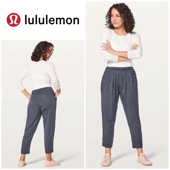 Lululemon Can You Feel The Pleat Pant Blue Tied 10